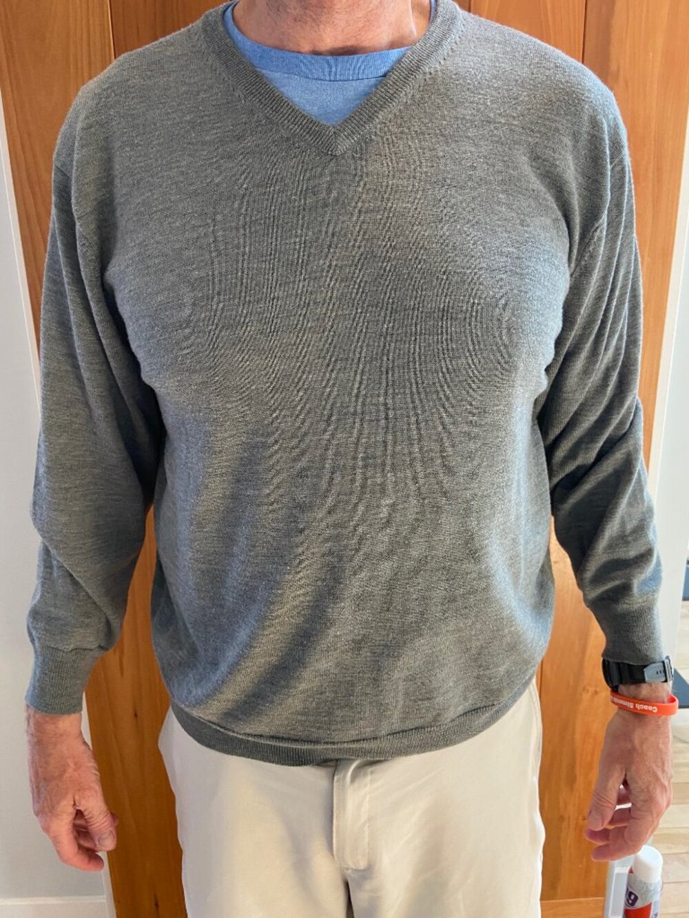 Jos. A. Bank Gray V-Neck Sweater